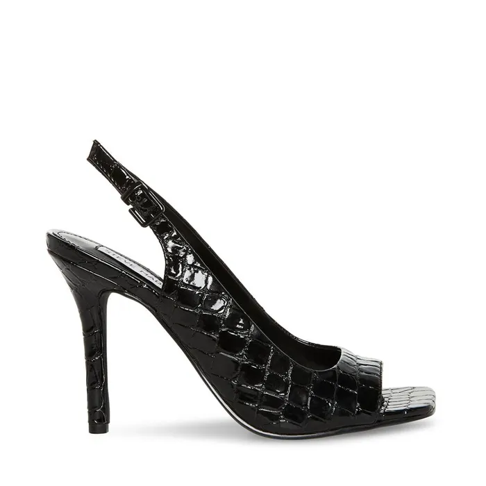 Womens Esme Black Crocodile Steve Madden Heels