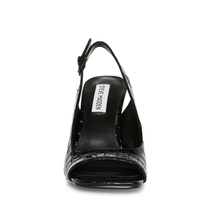 Womens Esme Black Crocodile Steve Madden Heels