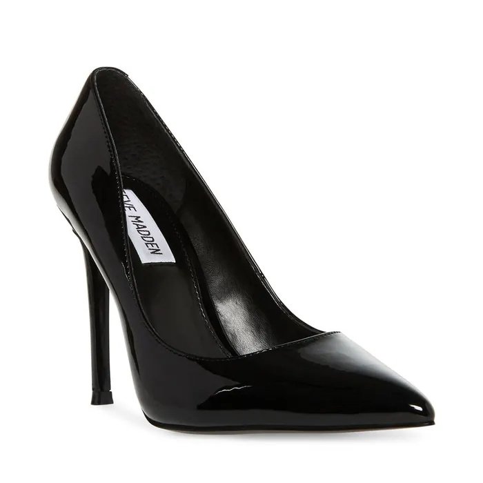 Womens Evelyn Black Patent Steve Madden Heels