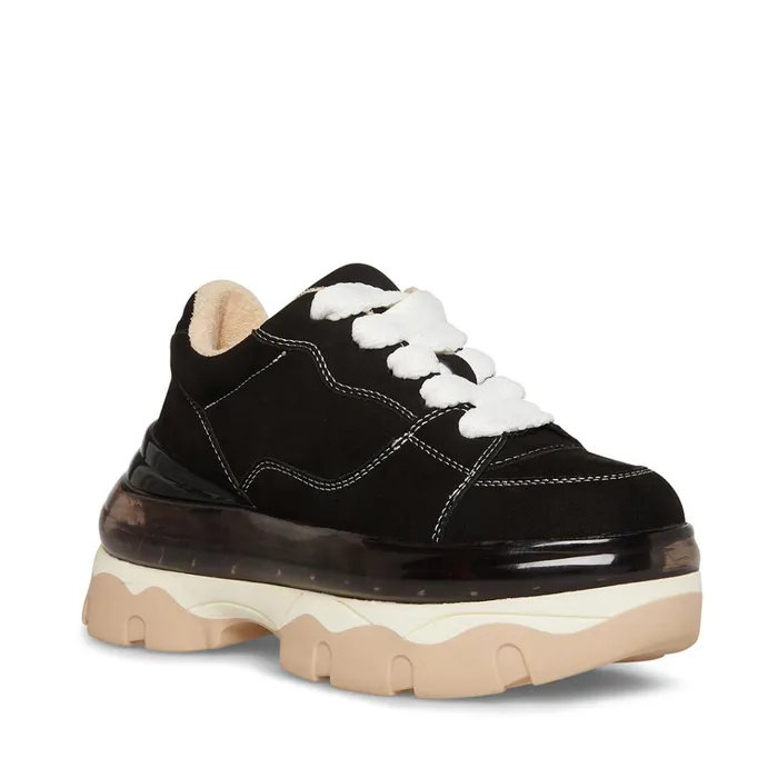 Womens Evolved Black Steve Madden Sneakers
