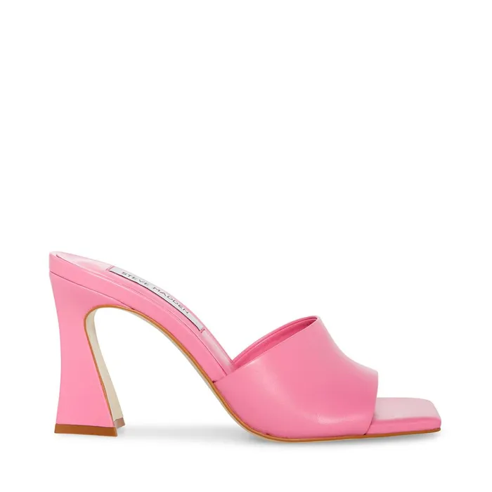 Womens Fairfax Pink Leather Steve Madden Heels