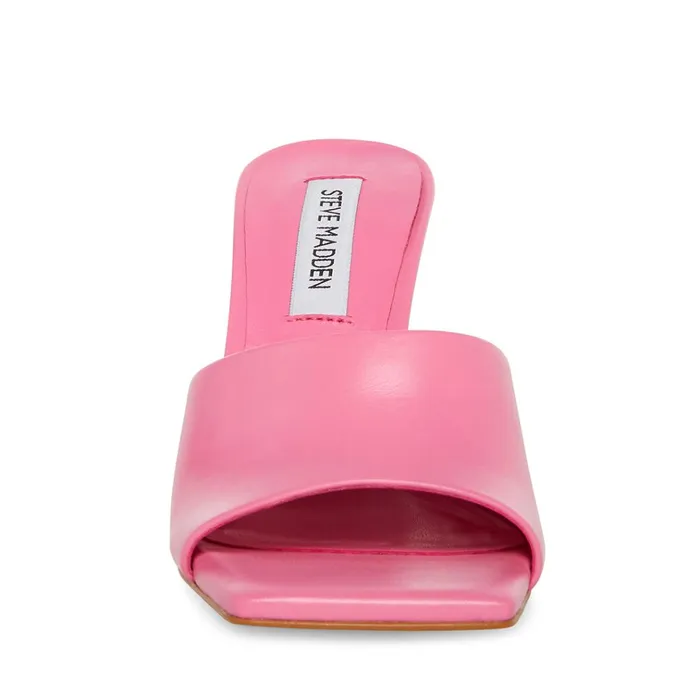 Womens Fairfax Pink Leather Steve Madden Heels