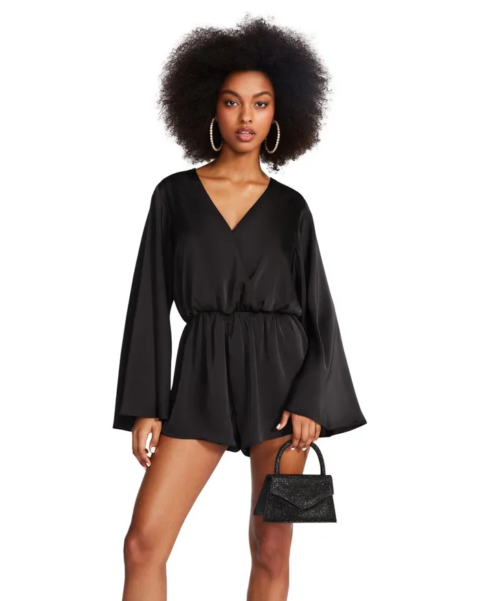 Womens Farrah Romper Black Steve Madden Dresses