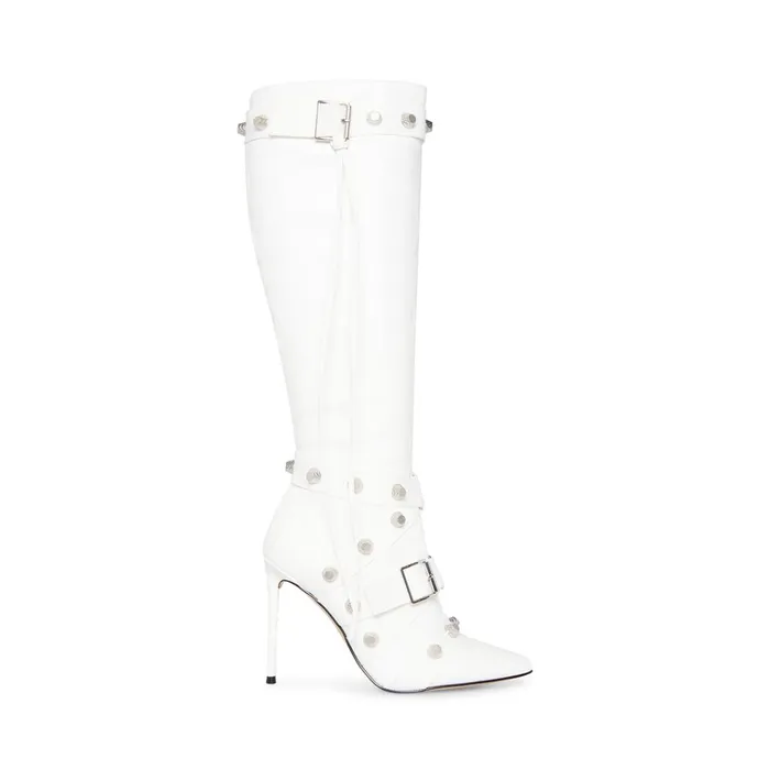 Womens Fink White Steve Madden Boots and Booties