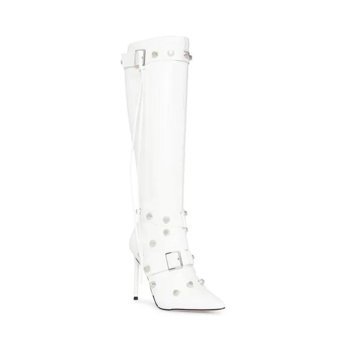 Womens Fink White Steve Madden Boots and Booties