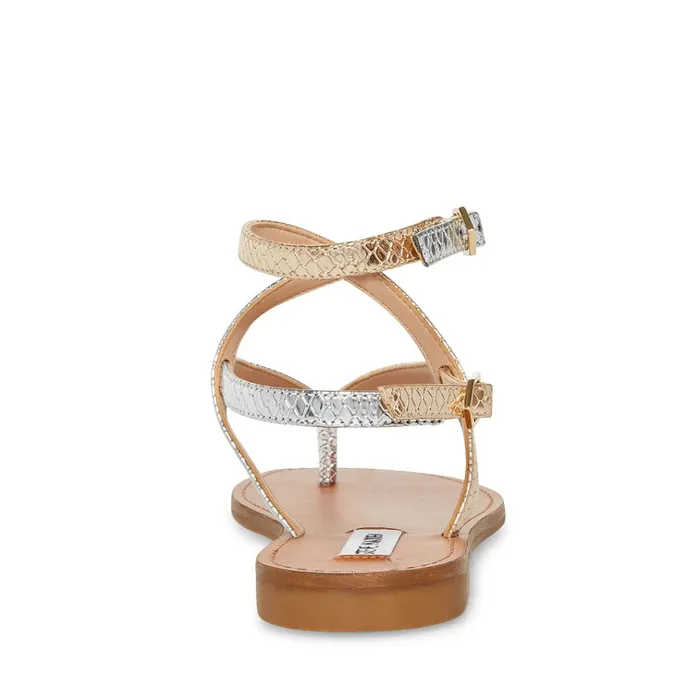 Womens Frannie Gold Snake Steve Madden Sandals