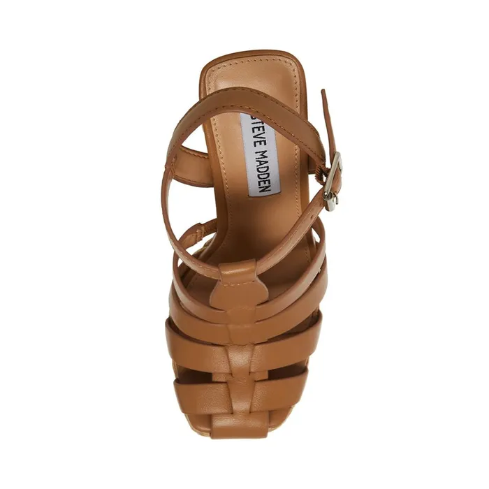 Womens Gallery Tan Leather Steve Madden Heels