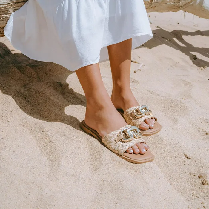Womens Gene Raffia Steve Madden Sandals