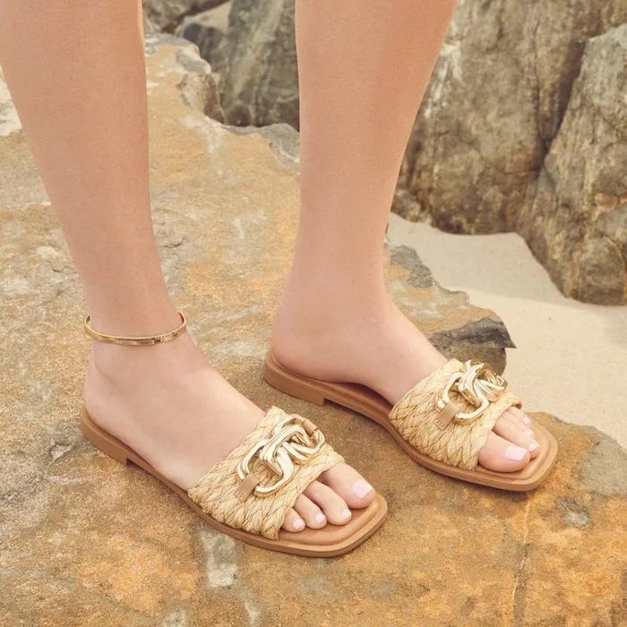 Womens Gene Raffia Steve Madden Sandals
