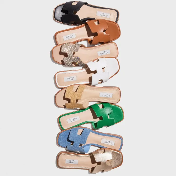 Womens Hadyn Denim Fabric Steve Madden Sandals