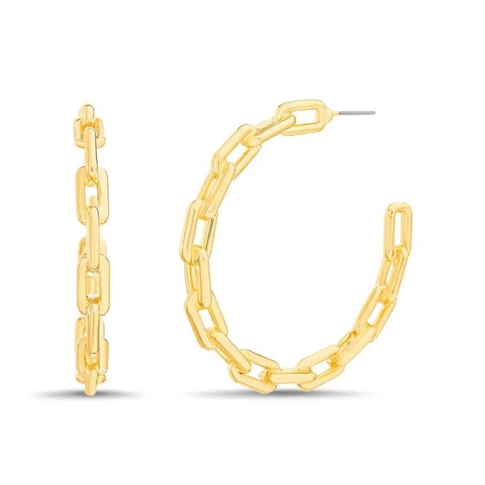 Womens Hoopchn Gold Steve Madden Jewelry