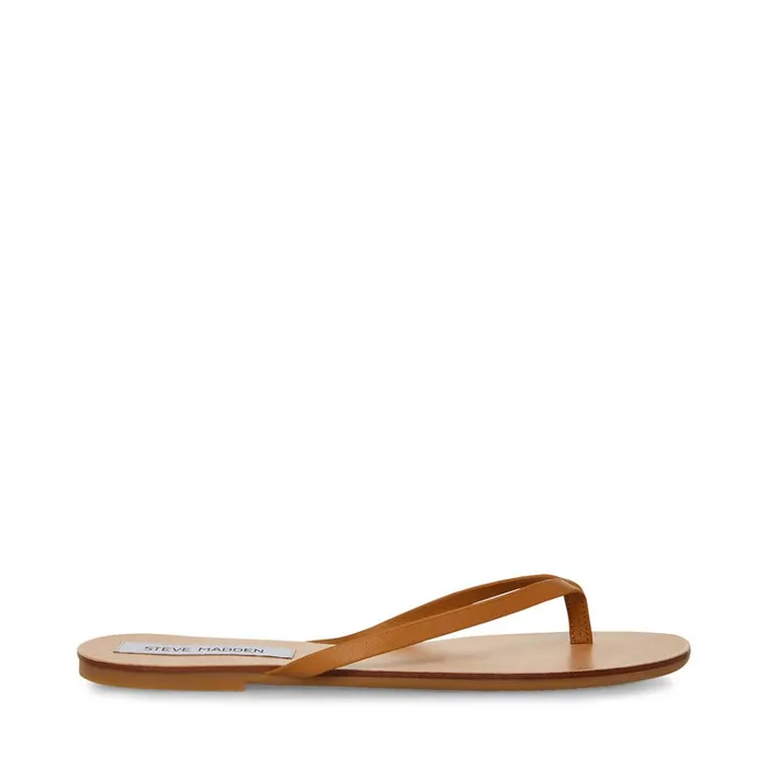 Womens Image Tan Leather Steve Madden Sandals