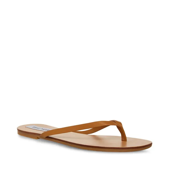 Womens Image Tan Leather Steve Madden Sandals