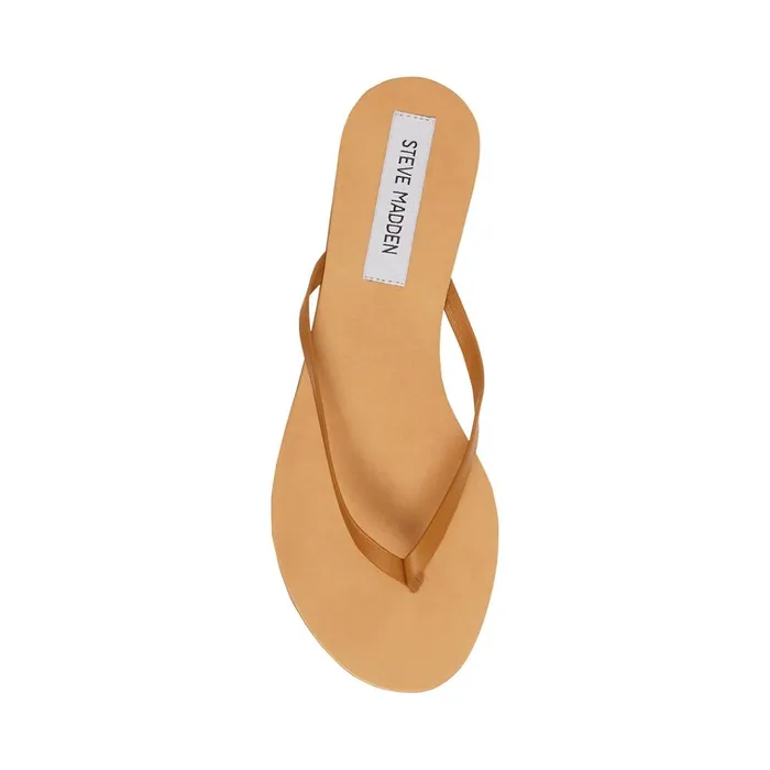 Womens Image Tan Leather Steve Madden Sandals