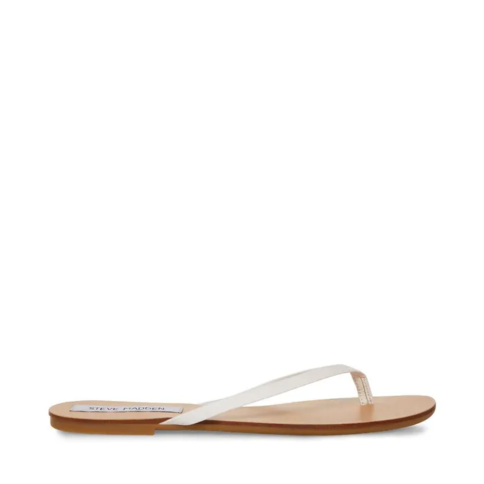 Womens Image White Leather Steve Madden Sandals