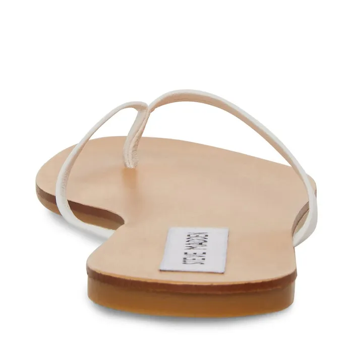 Womens Image White Leather Steve Madden Sandals