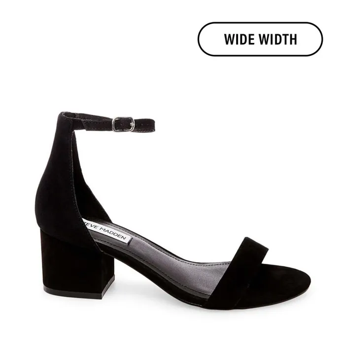 Womens Ireneew Black Suede Steve Madden Sandals
