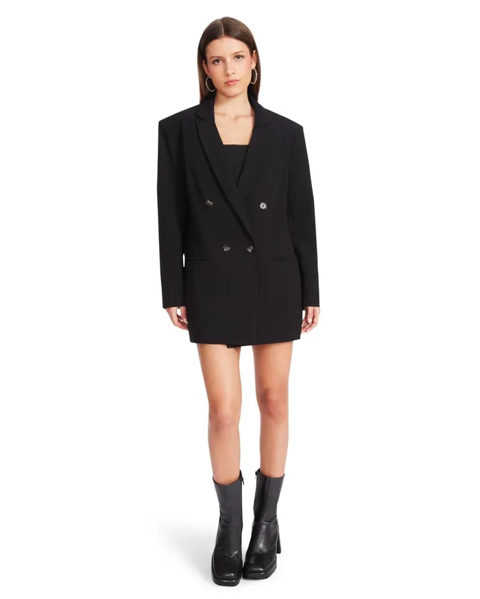 Womens Isabella Blazer Black Steve Madden Jackets and Coats