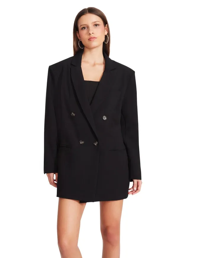 Womens Isabella Blazer Black Steve Madden Jackets and Coats