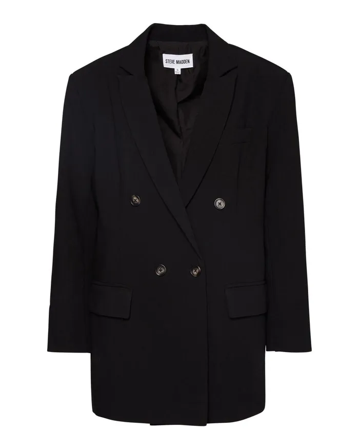 Womens Isabella Blazer Black Steve Madden Jackets and Coats