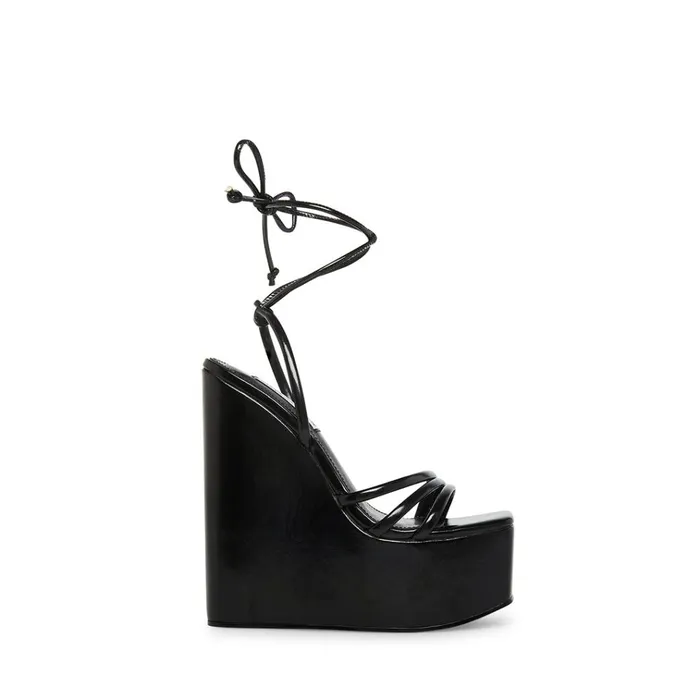 Womens Isla Black Metallic Steve Madden Sandals
