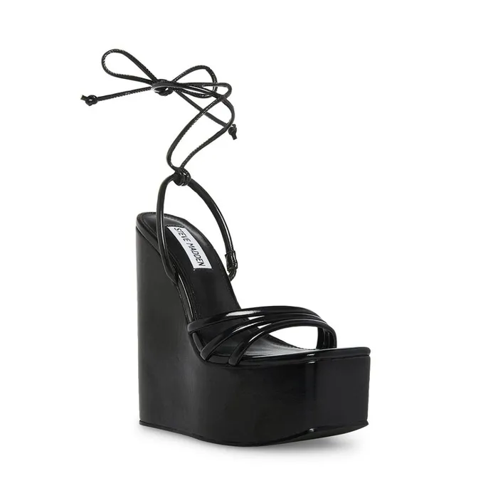 Womens Isla Black Metallic Steve Madden Sandals