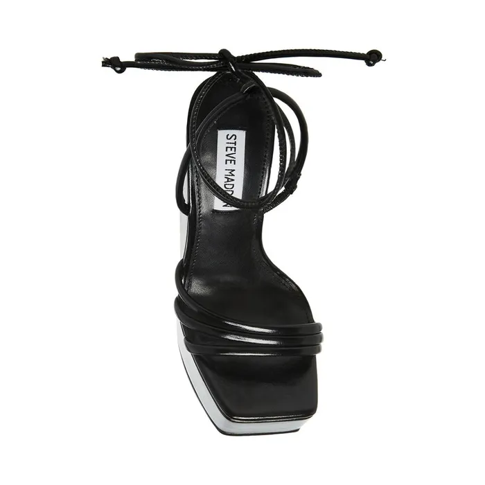 Womens Isla Black Metallic Steve Madden Sandals