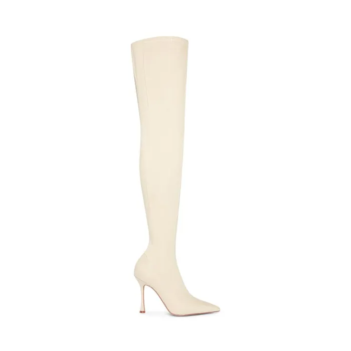 Womens Jazlyn WhiteDenim Steve Madden Boots and Booties