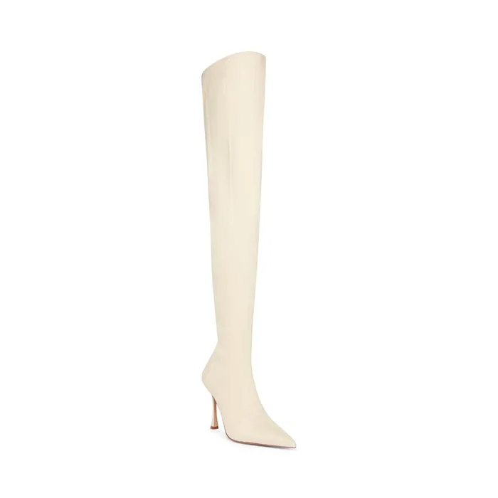 Womens Jazlyn WhiteDenim Steve Madden Boots and Booties