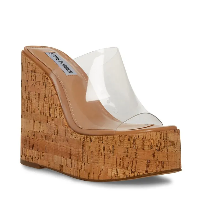 Womens Joanne Clear Steve Madden Sandals