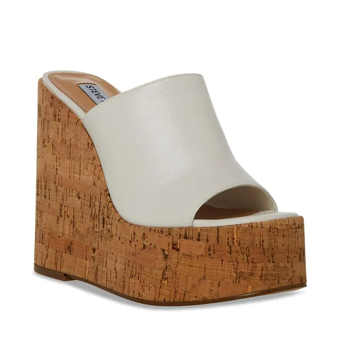 Womens Joanne White Steve Madden Sandals