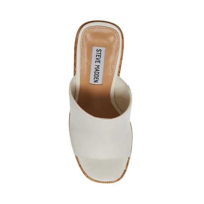 Womens Joanne White Steve Madden Sandals