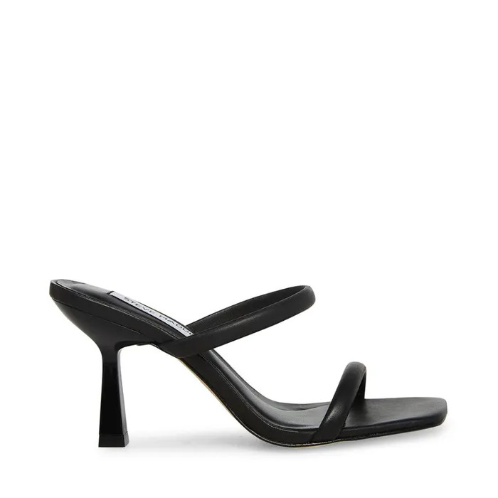 Womens Joy Black Leather Steve Madden Heels