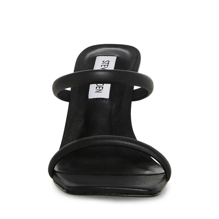 Womens Joy Black Leather Steve Madden Heels