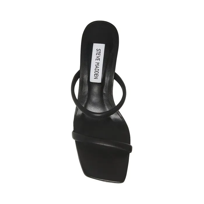 Womens Joy Black Leather Steve Madden Heels