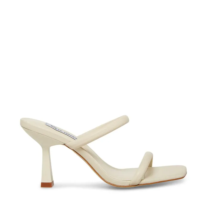 Womens Joy White Leather Steve Madden Heels