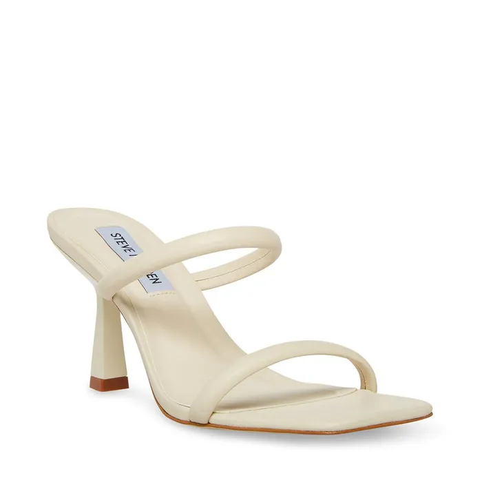 Womens Joy White Leather Steve Madden Heels