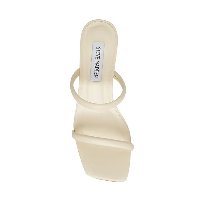Womens Joy White Leather Steve Madden Heels