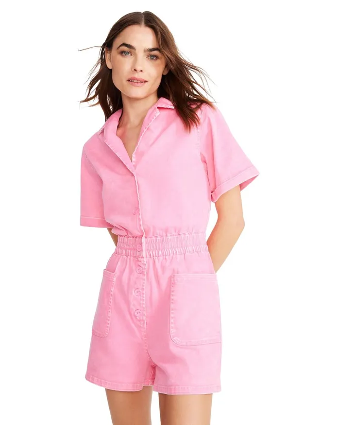 Womens Kaeleigh Romper Hot Pink Steve Madden Dresses