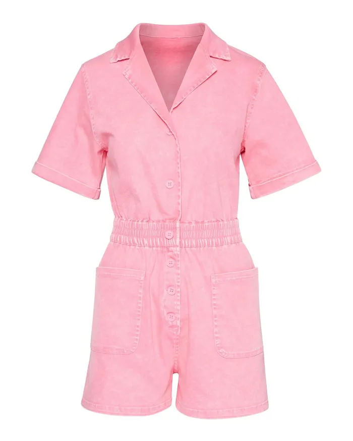 Womens Kaeleigh Romper Hot Pink Steve Madden Dresses