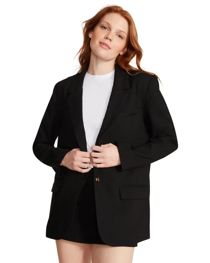Womens Kaira Blazer Black Steve Madden Jackets and Coats