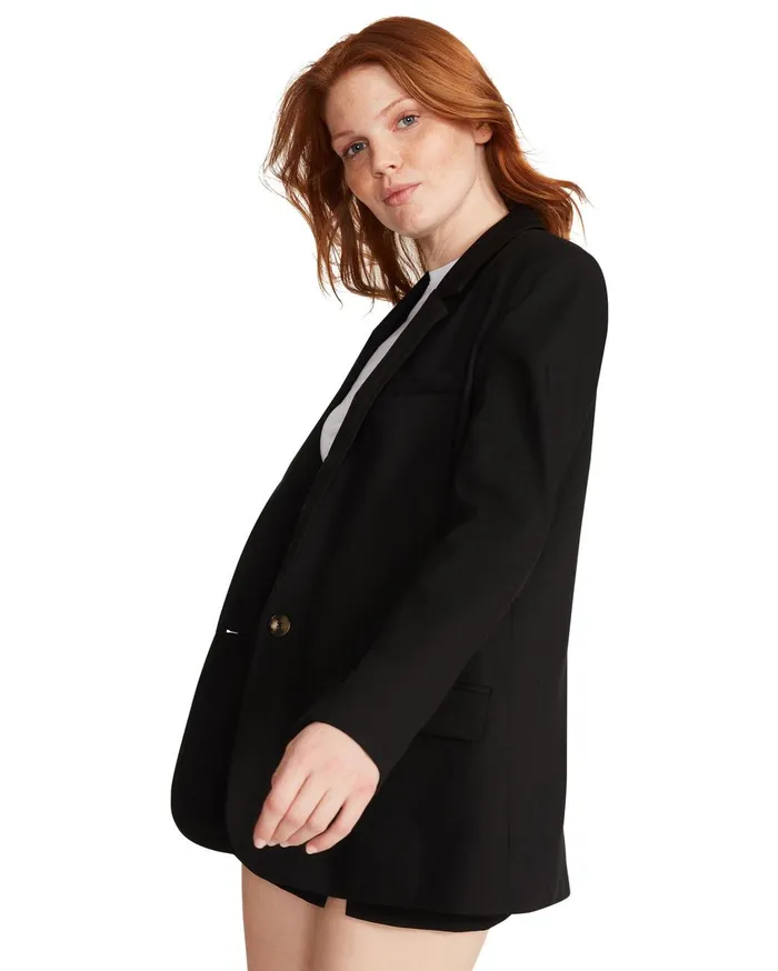 Womens Kaira Blazer Black Steve Madden Jackets and Coats