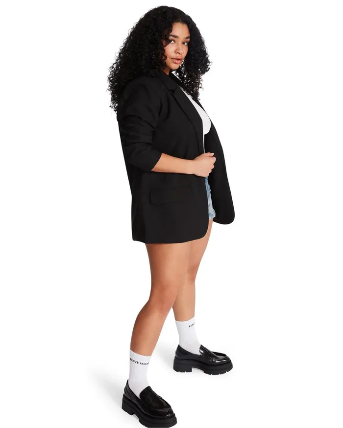 Womens Kaira Blazer Black Steve Madden Jackets and Coats