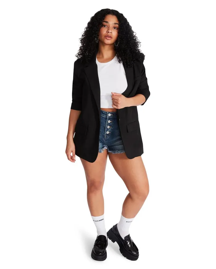 Womens Kaira Blazer Black Steve Madden Jackets and Coats