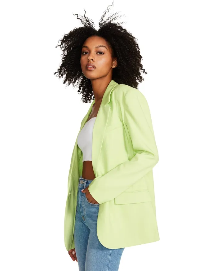 Womens Kaira Blazer Green Steve Madden Jackets and Coats