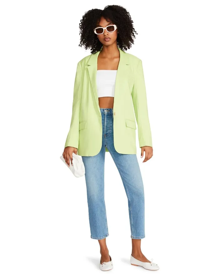 Womens Kaira Blazer Green Steve Madden Jackets and Coats