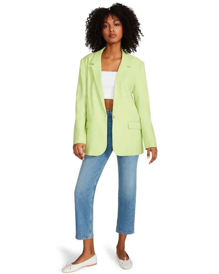Womens Kaira Blazer Green Steve Madden Jackets and Coats