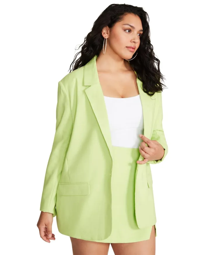 Womens Kaira Blazer Green Steve Madden Jackets and Coats