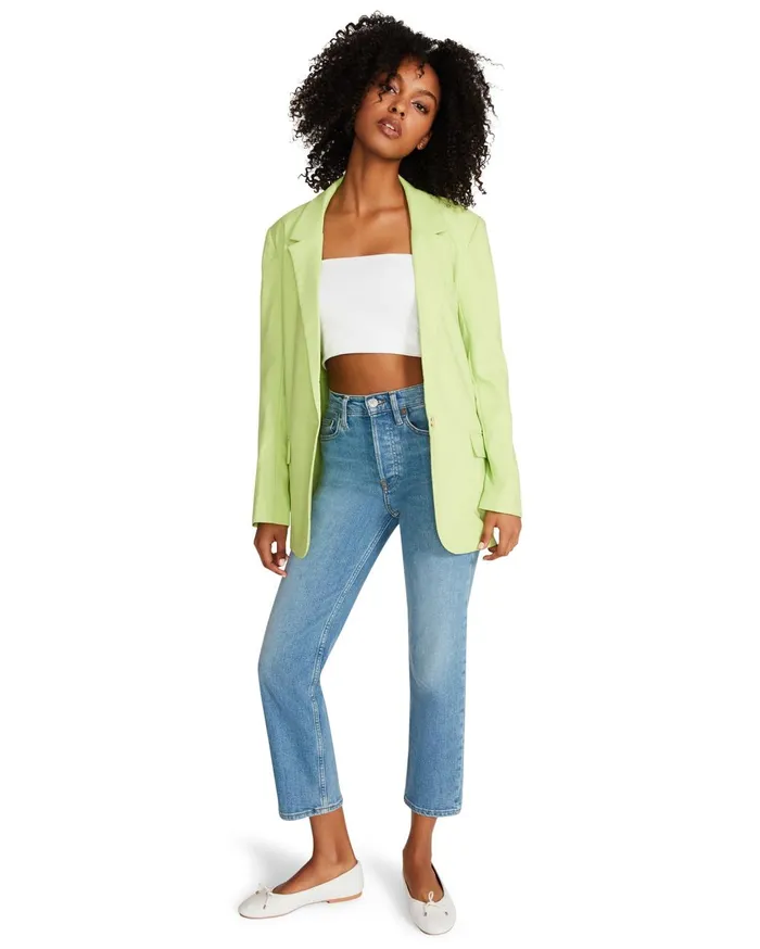 Womens Kaira Blazer Green Steve Madden Jackets and Coats