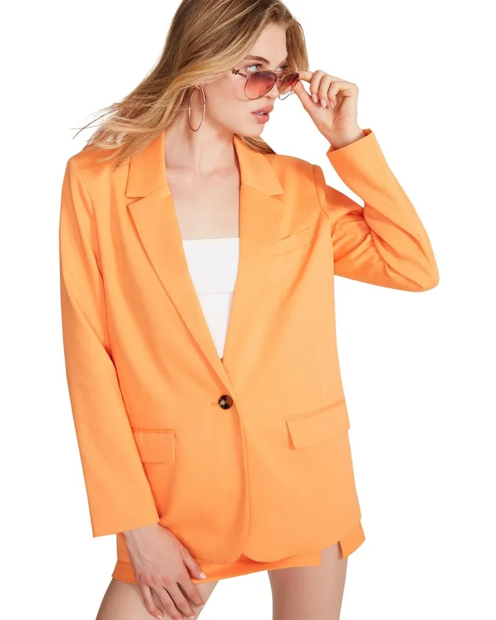 Womens Kaira Blazer Orange Steve Madden Jackets and Coats